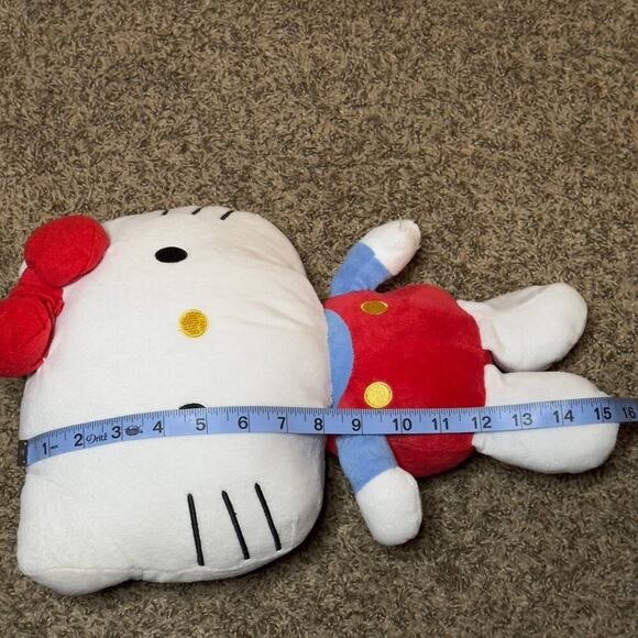 Sanrio HELLO KITTY 15.5" Cat Plush Doll Stuffed Animal Blue Red White By Fiesta - Picture 5 of 7